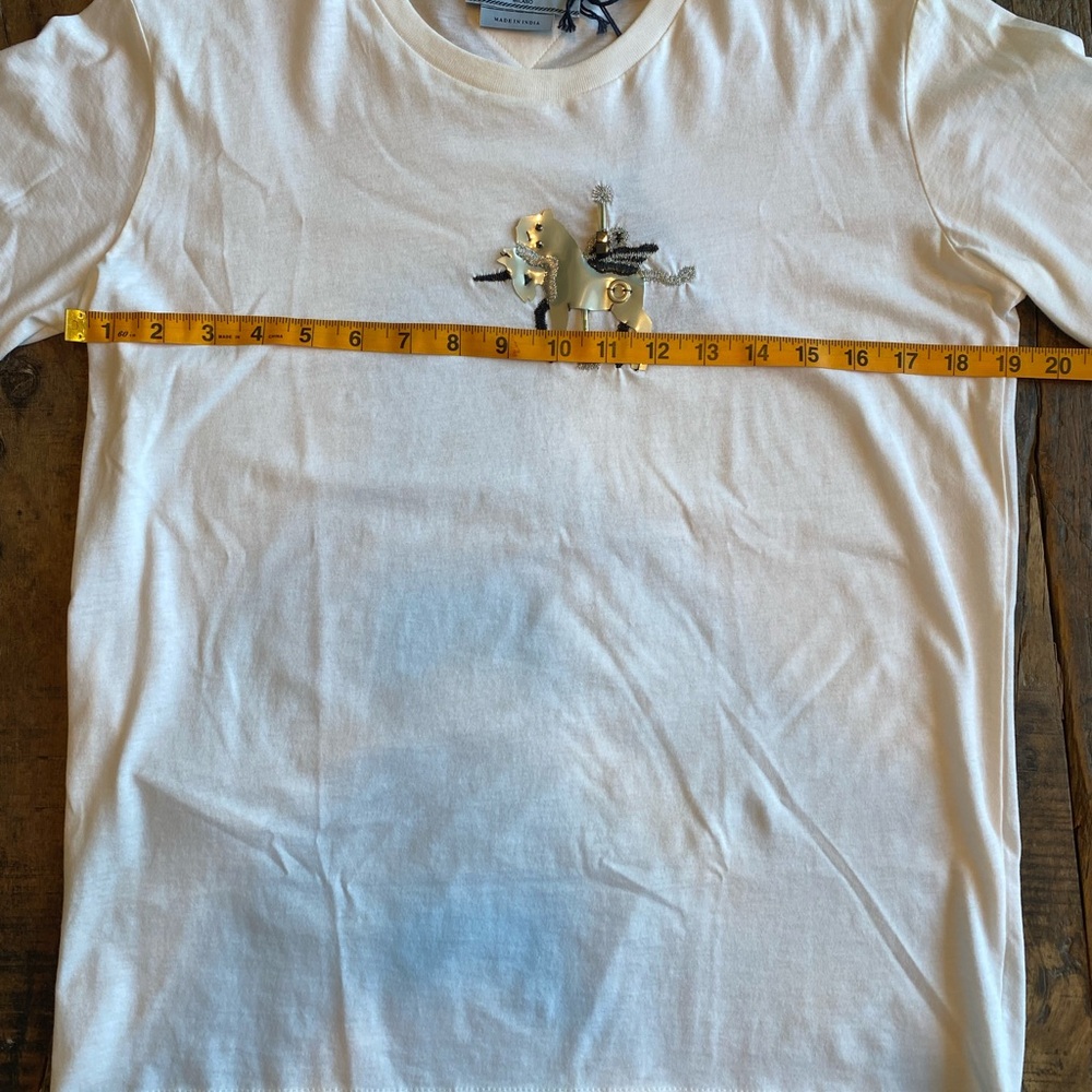 NWT Prada Kids White T-Shirt with Embroidered Design, size XL - Picture 3 of 8